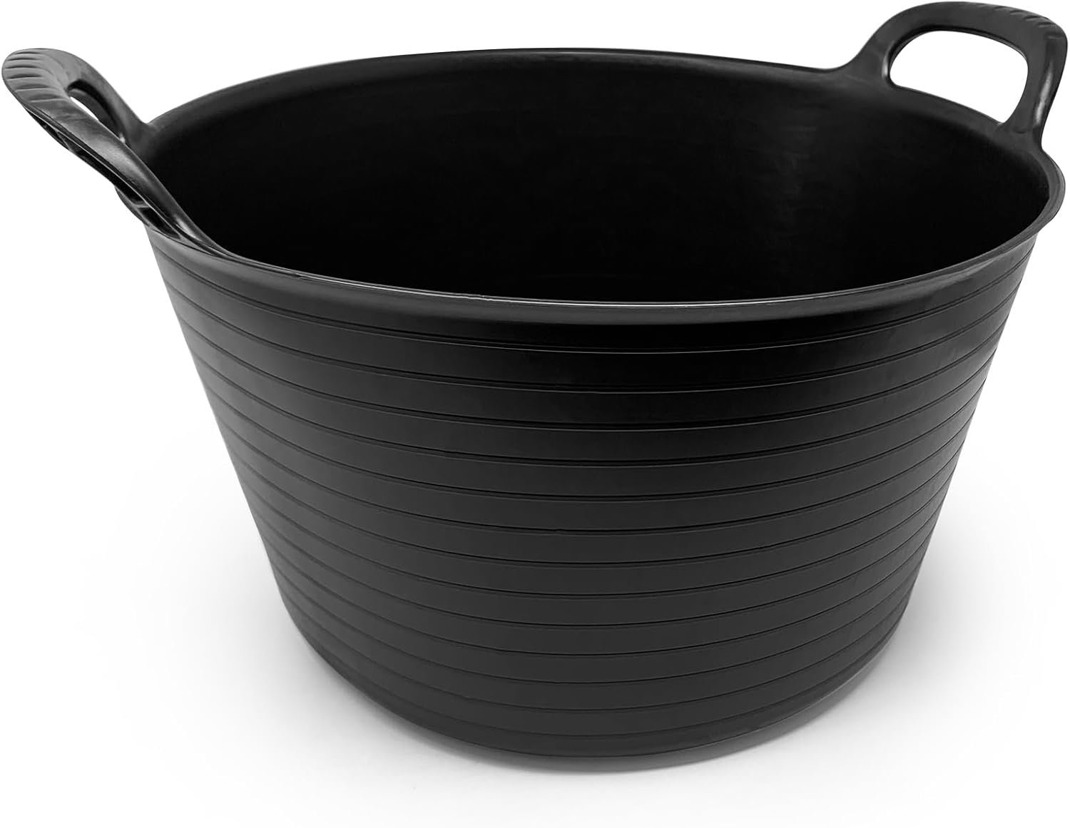 15L Heavy-Duty Polyethylene Flex Tub with Handles (Black) - Image 4